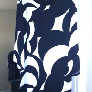 Black in white dress